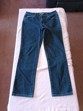 Bandolinoblu Classic Straight-Leg Women's Jeans in Dark Blue Size 10